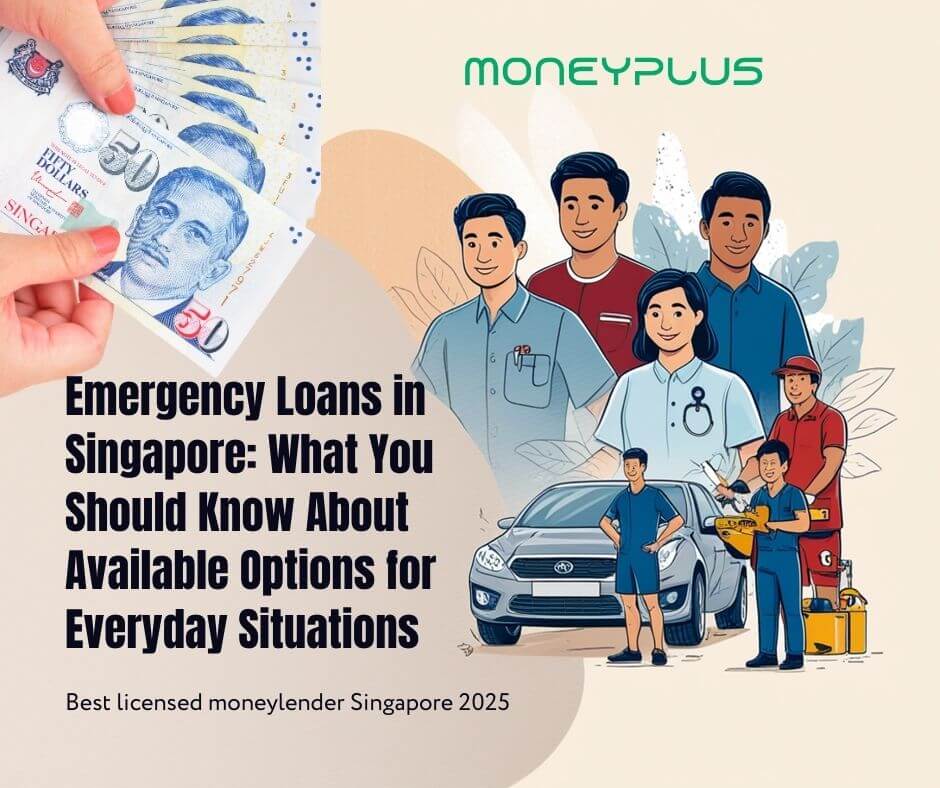 Emergency loans in Singapore from Moneyplus Capital, a reliable money lender Singapore offering fast and trusted financial support.