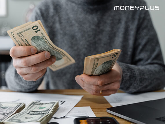 man calculating his finances
