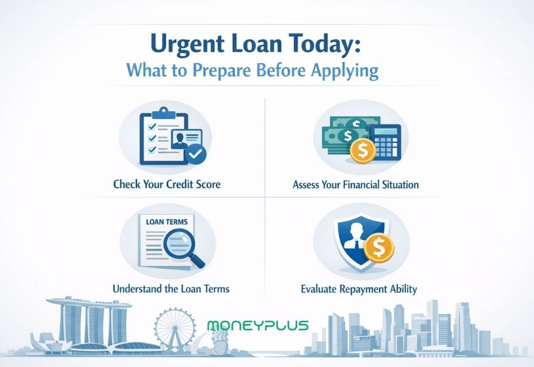 Urgent Loan Today: What to Prepare Before Applying. Learn documents, eligibility tips, and smart steps to boost approval chances in Singapore. Contact us today!